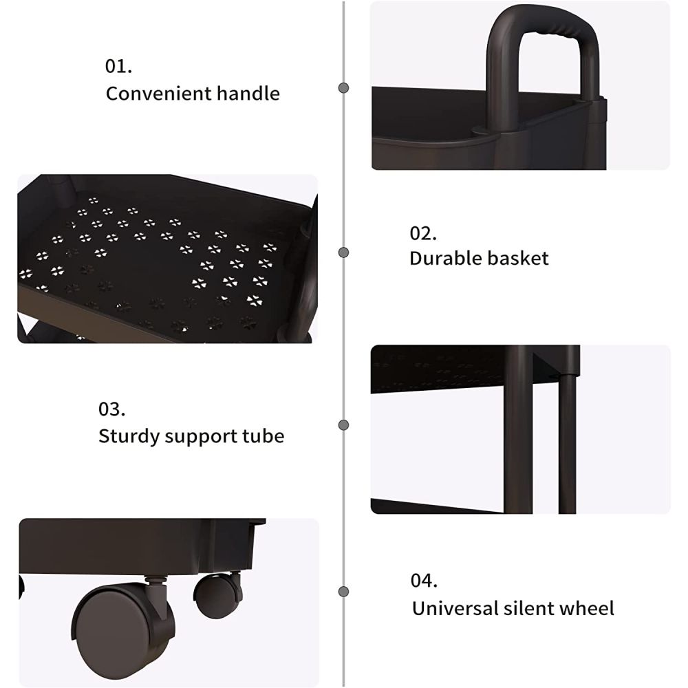 Multifunction Storage Organizer Trolley for Salon